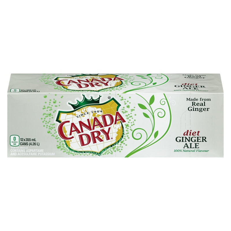 CANADA DRY DIET GINGER ALE  +d [12 PACK]