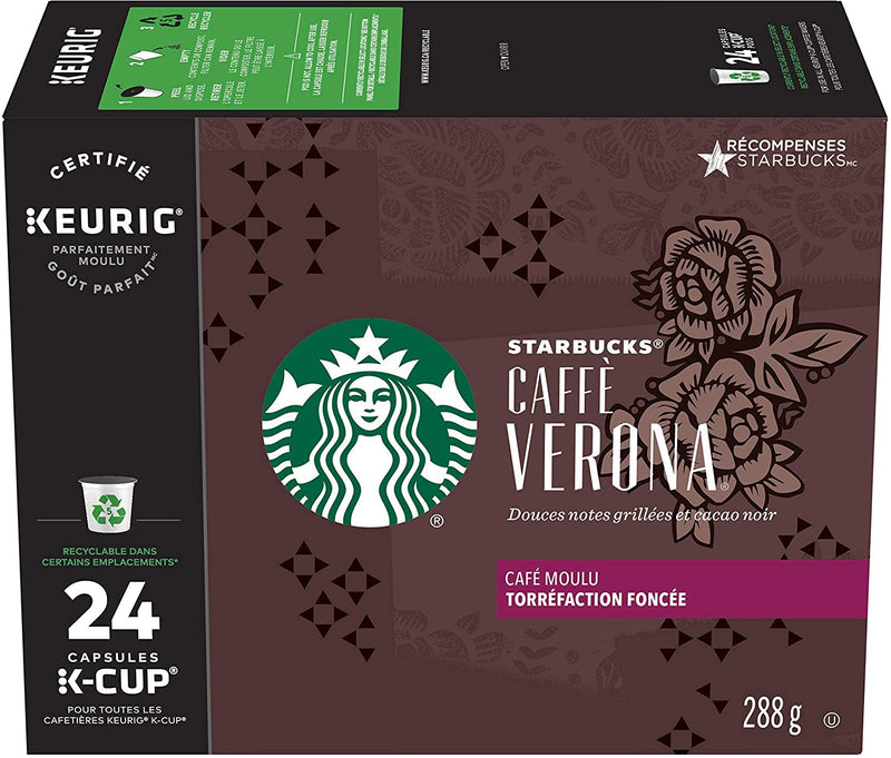 STARBUCKS K CUP VERONA COFFEE [24 pkg]