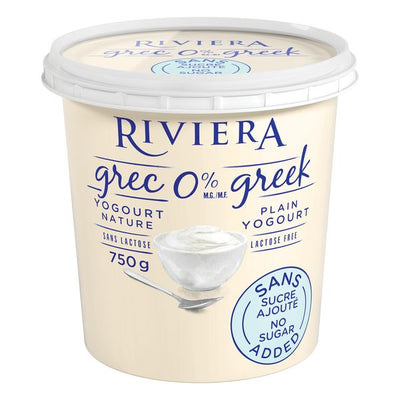 Riviera Greek Plain Yogurt, 750 g