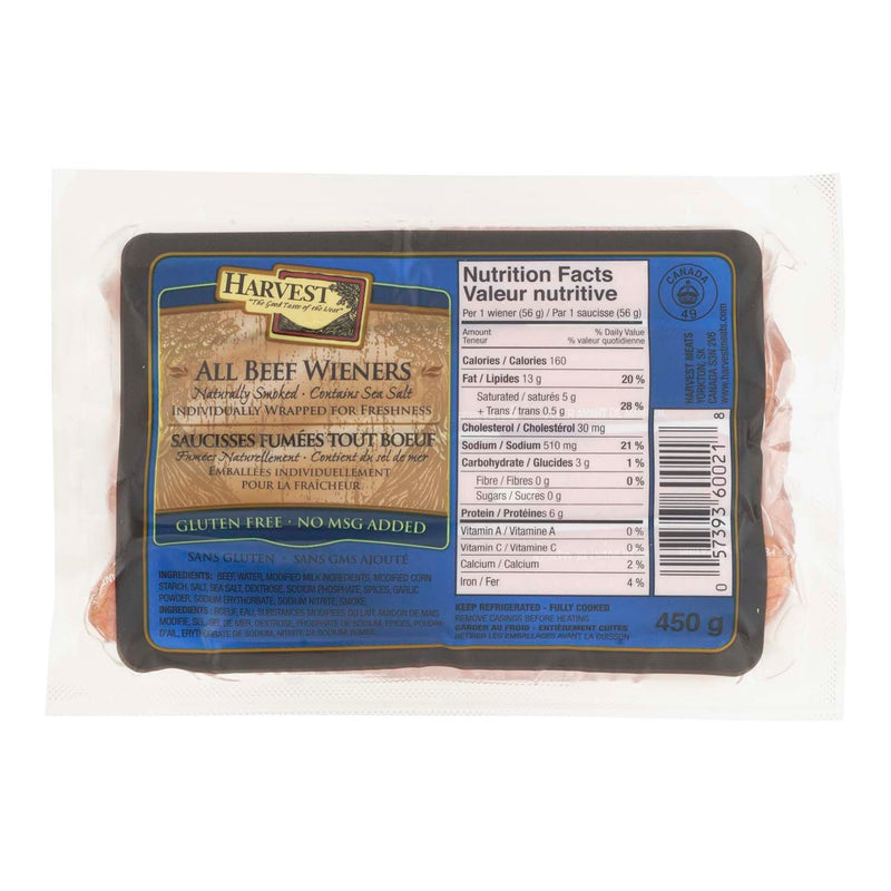 HARVEST BEEF WIENERS [1 ea]