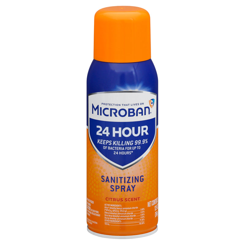 Microban Citrus Scent 24 Hour Sanitizing Spray, 354 g