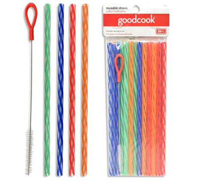 GOOD COOK REUSABLE STRAWS [24 PK]