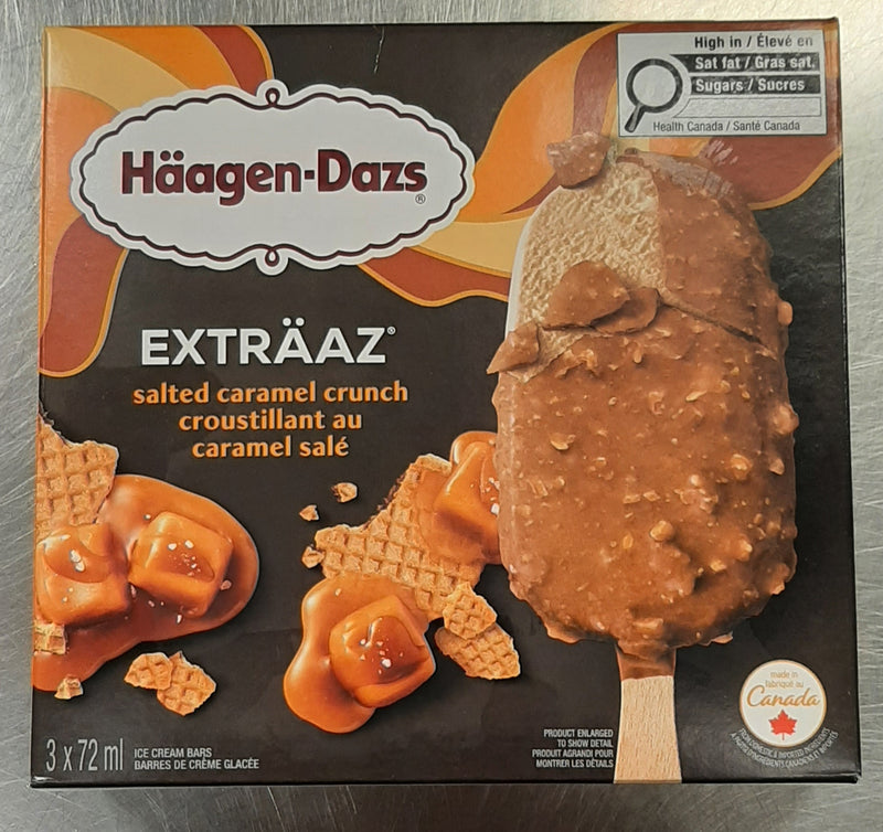 HAAGEN DAZS SALT CARAMEL BARS [3 x88ML]