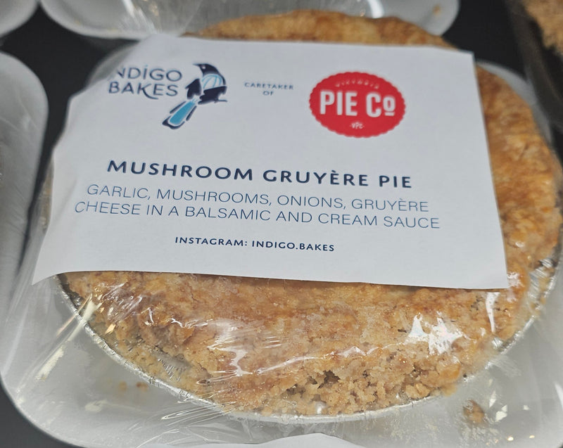 INDIGO BAKES PIES MUSHROOM GRUYERE, 1 each