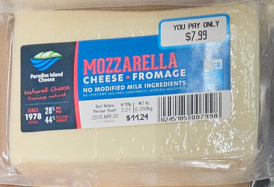 PARADISE ISLAND CHEESE Mozzarella