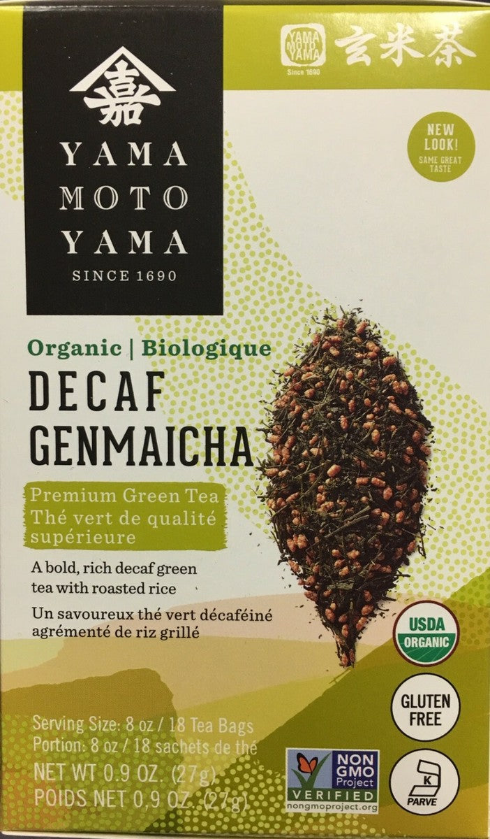 YAMAMOTOYAMA ORGANIC GREEN TEA DECAF GENMAICHA [16 BAGS]