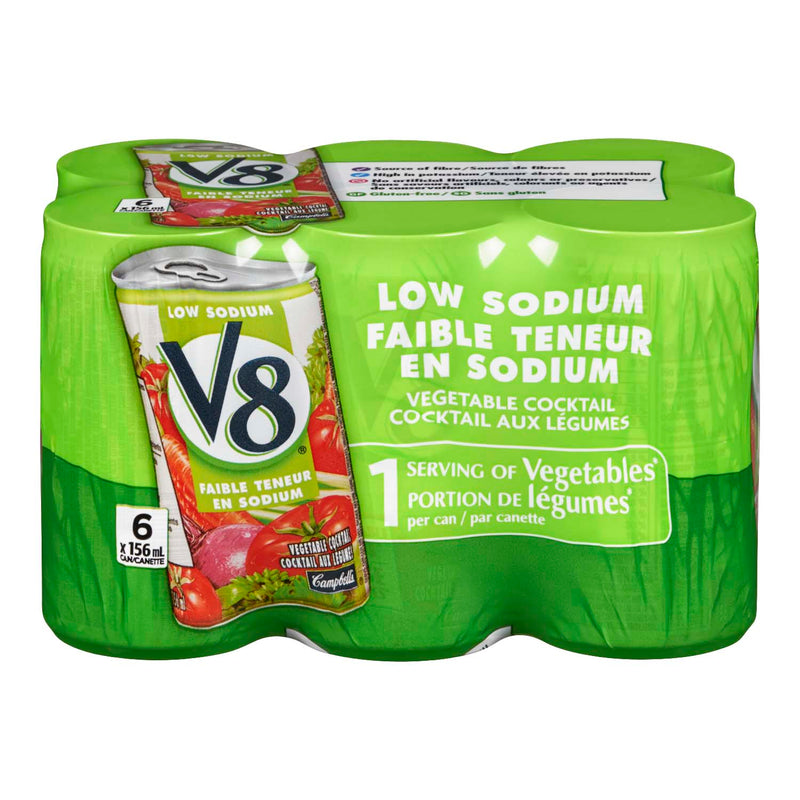 V-8 LOW SODIUM VEGETABLE JUICE [6 x156M]