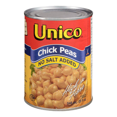 UNICO NO SALT CHICK PEAS [540 ML]