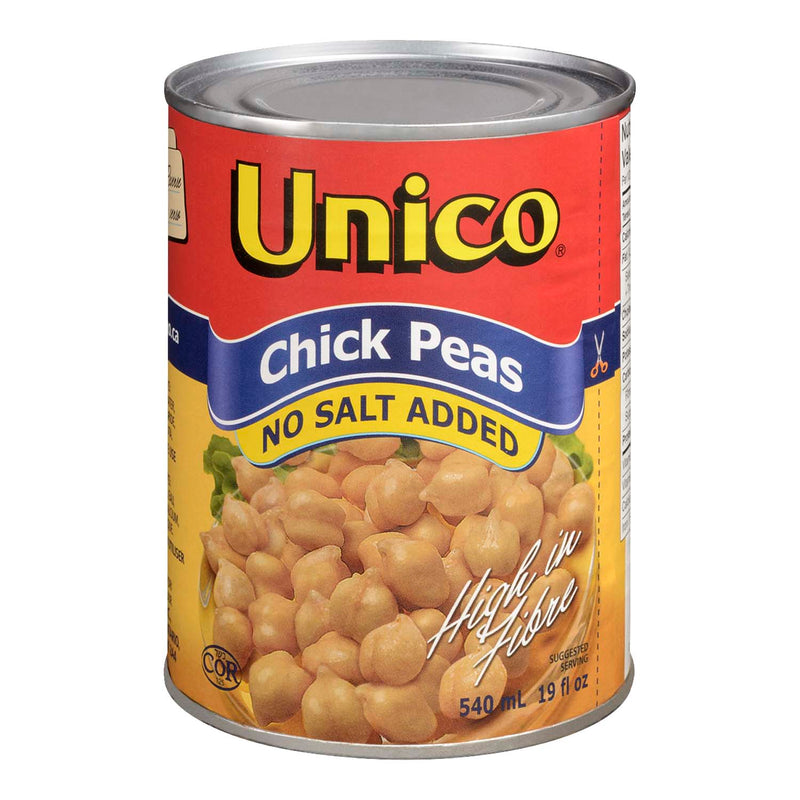 UNICO NO SALT CHICK PEAS [540 ML]