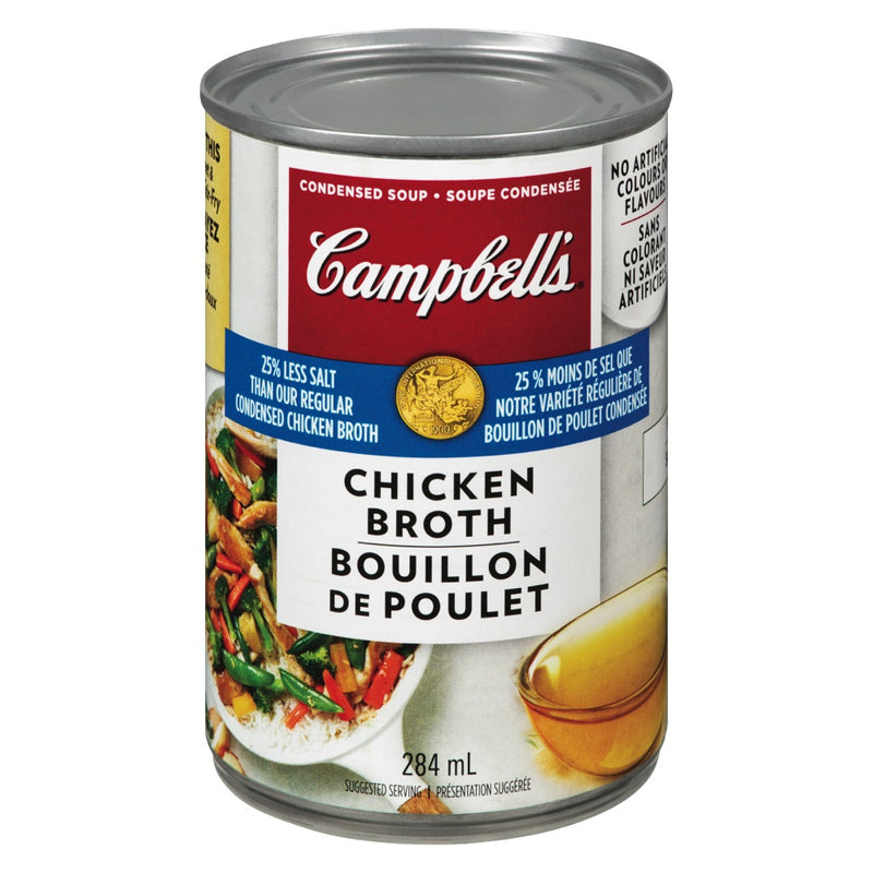 CAMPBELL LESS SALT CHICK BROTH [284 ML]