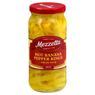 MEZZETTA HOT PEPPER RINGS [375 ML]