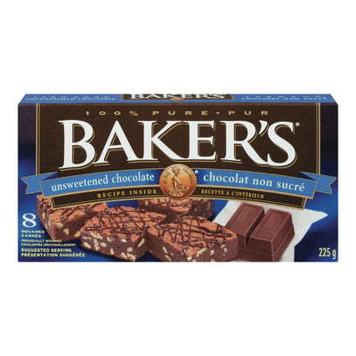 BAKERS UNSWEET CHOCOLATE SQUAR [225 G]