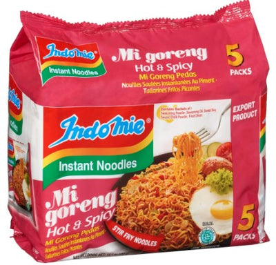INDO MIE MI HOT SPICY NOODLES [5 pkg]