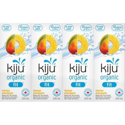 KIJU ORGANIC FIT JUICE Pineapple Mango, 4 x 200ml