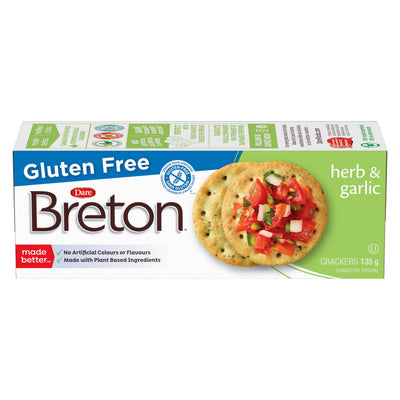BRETON GF HERB GARLIC CRACKERS [135 G]