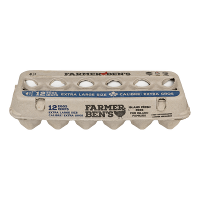 FARMER BENS X-LARGE WHITE EGGS [1 DOZ]