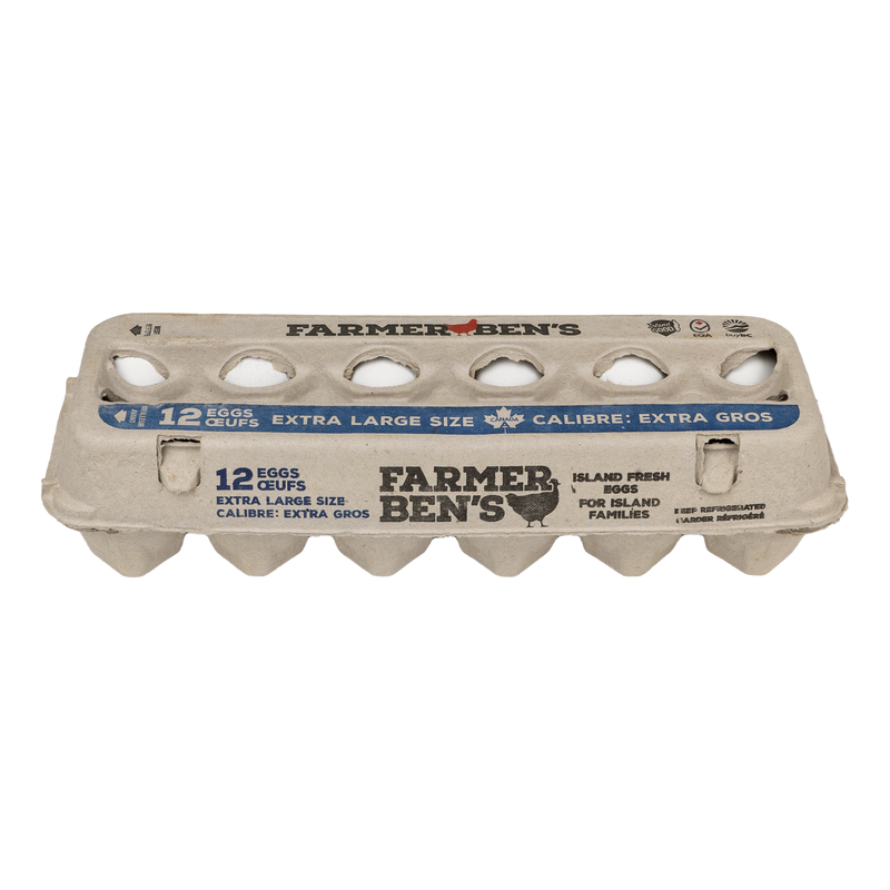 FARMER BENS X-LARGE WHITE EGGS [1 DOZ]