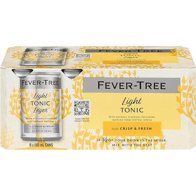 FEVER TREE LIGHT TONIC WATER [8 pkg]