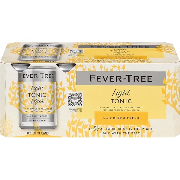 FEVER TREE LIGHT TONIC WATER [8 pkg]