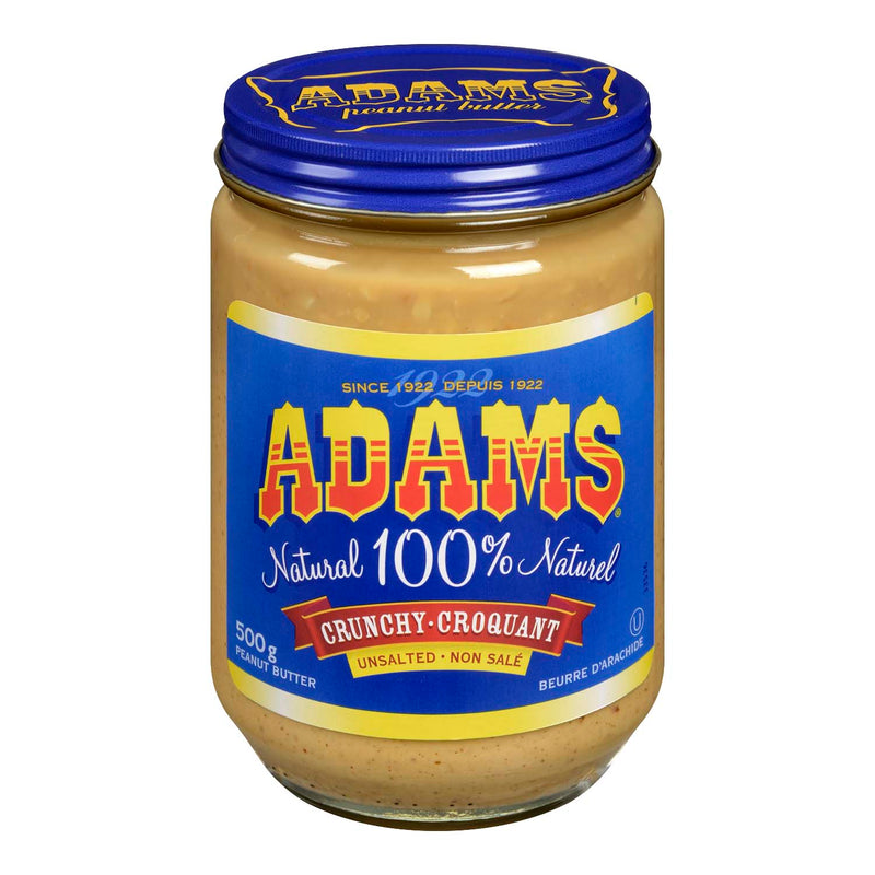 ADAMS UNSALT CRUNCHY PB [500 G]