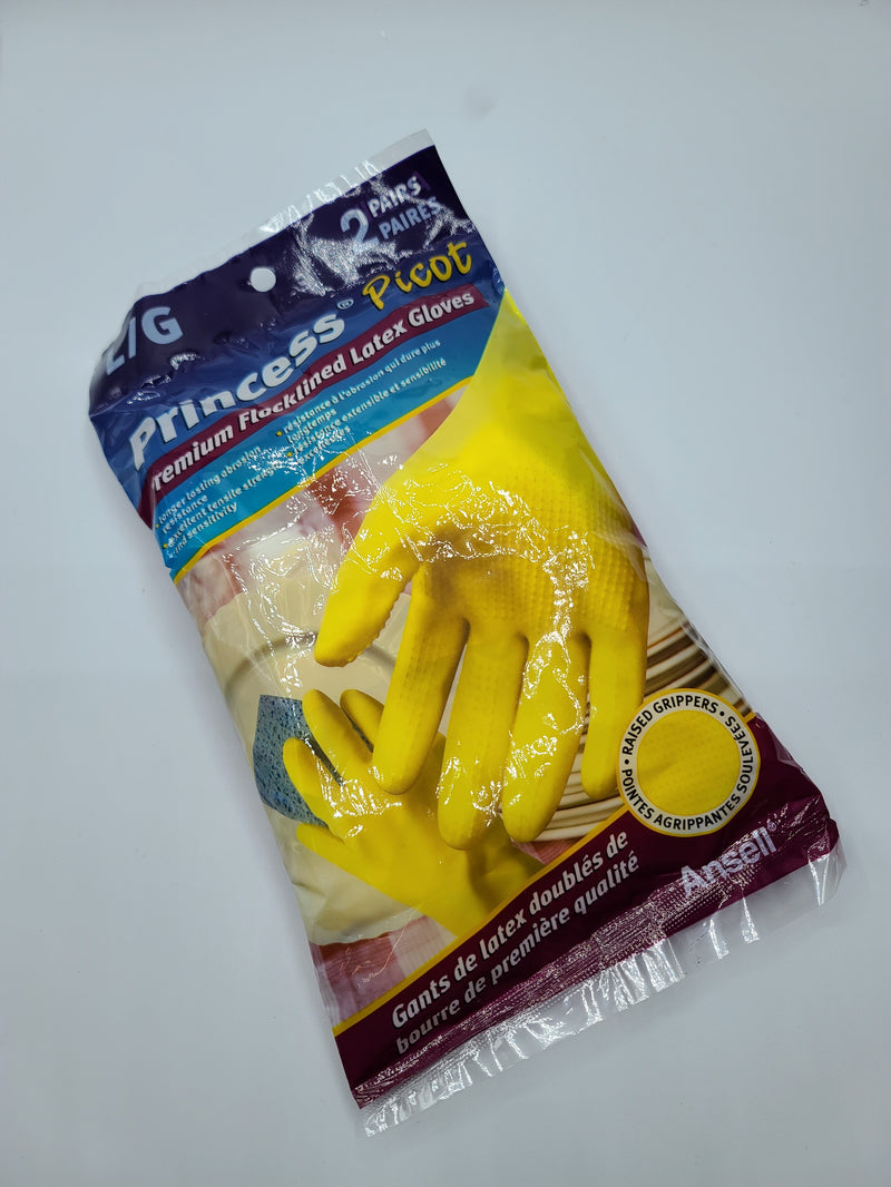 PRINCESS LARGE RUBBER GLOVE [2 PK]