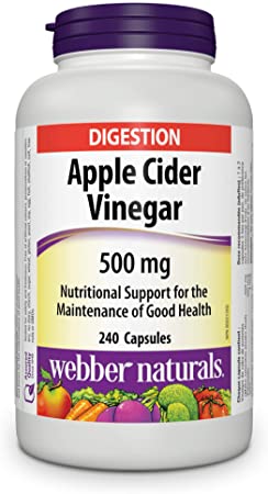 WEBBER NATURALS APPLE CIDER VINEGAR, 240 caps