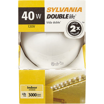 SYLVANIA GLOBE G25 DBL LIFE 40 [2 pcs]