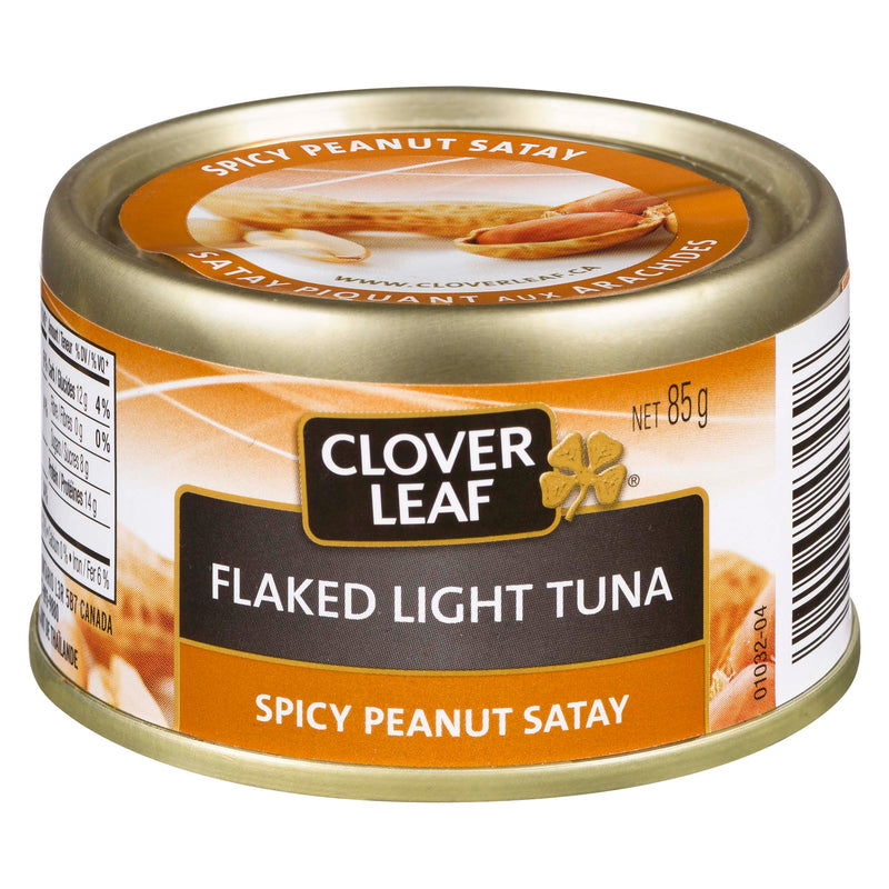 CLOVER LEAF FLAKED LIGHT TUNA Spicy Peanut Satay, 85g