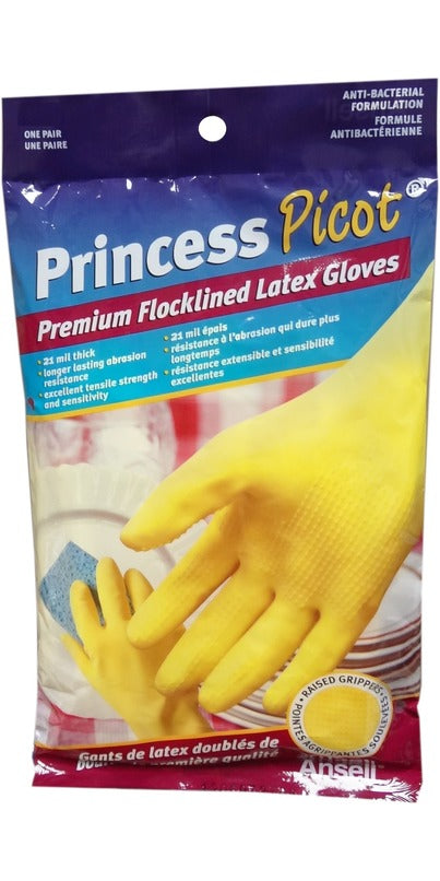PRINCESS MED RUBBER GLOVES [2 PK]