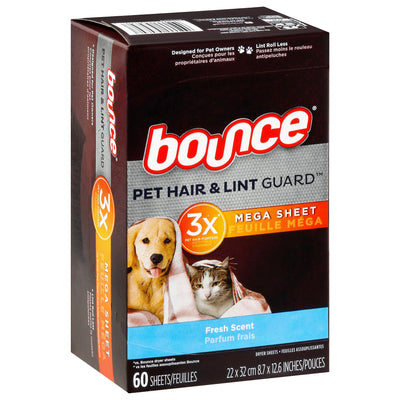 BOUNCE PET HAIR GUARD SHEETS [60 PK]