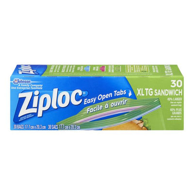 ZIPLOC SANDWICH BAGS XL [30 S]
