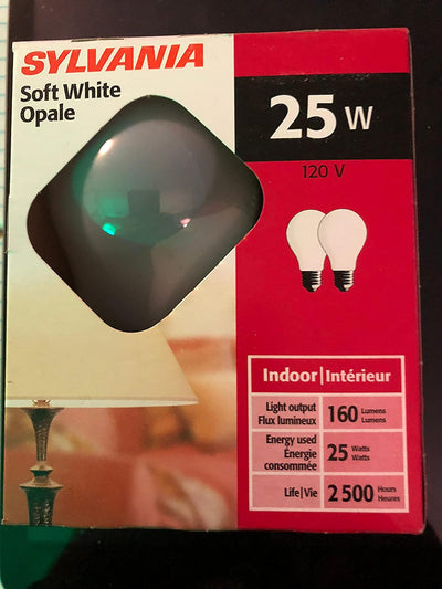 Sylvania 25 Watt 160 Lumens Soft White Light Bulbs, 2 ct