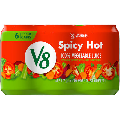 V8 SPICY HOT VEGETABLE JUICE [6 pkg]