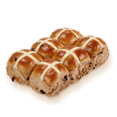 IRENE'S BAKERY HOT CROSS BUNS, 6 pk