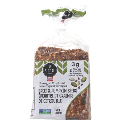 SIGDAL SPELT PUMPKIN CRISPBREA [235 G]