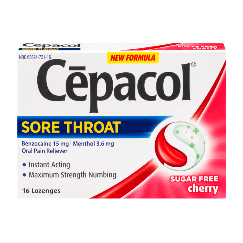 CEPACOL SF CHERRY LOZENGES [16 pcs]