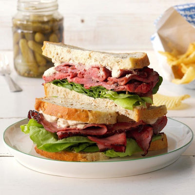 ROAST BEEF & CHEESE SANDWICH on White, WW, Multigrain OR Rye, 1 each (Specify bread choice)