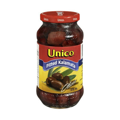 UNICO PITTED KALAMATA OLIVES [375 ML]