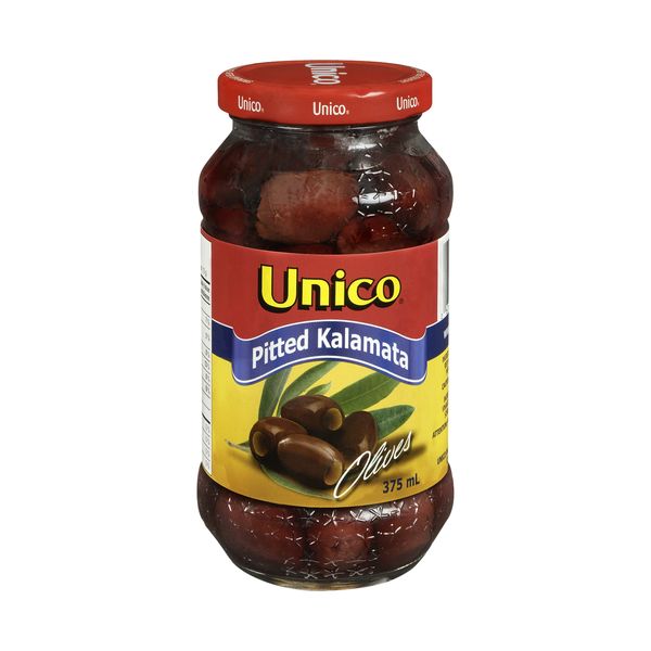 UNICO PITTED KALAMATA OLIVES [375 ML]