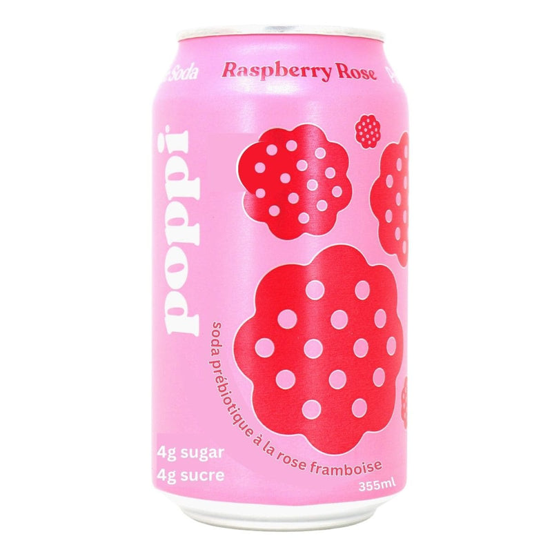 POPPI RASPBERRY ROSE SODA [355 ml]